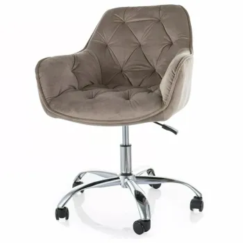 Scaun de birou Q190 velvet bej inchis Blu40 imagine