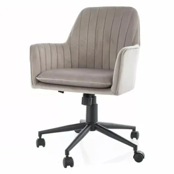 Scaun de birou Q886 velvet bej inchis Blu40 imagine