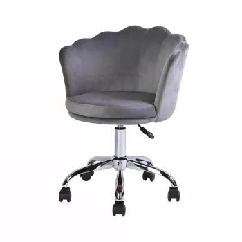 Scaun de birou Rose velvet gri Blu14 imagine