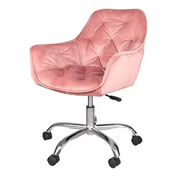 Scaun de birou tapitat Q-190 roz - L60 x A44 x 80h cm imagine