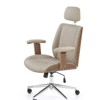 Scaun de birou Timber bej/nuc H122 cm imagine