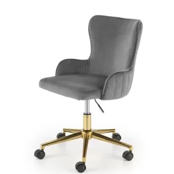 Scaun de birou Timoteo velvet gri imagine