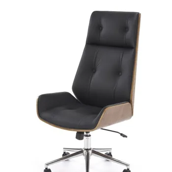 Scaun de birou Webster negru/nuc H122 cm imagine