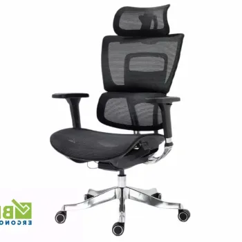 Scaun de birou Winner Lux negru/crom imagine