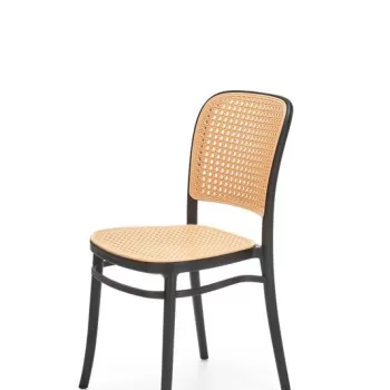 Scaun din plastic K483 natur/negru imagine