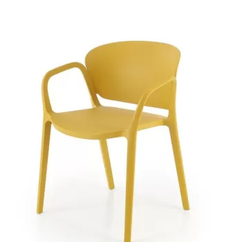Scaun din plastic K491 mustariu imagine