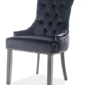 Scaun Edward Velvet Negru - 55x45x99 cm lxAxh imagine