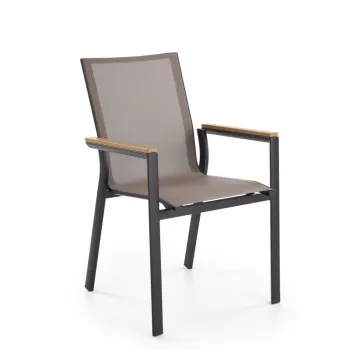 Scaun Fierro negru/gri/maro H88 cm imagine