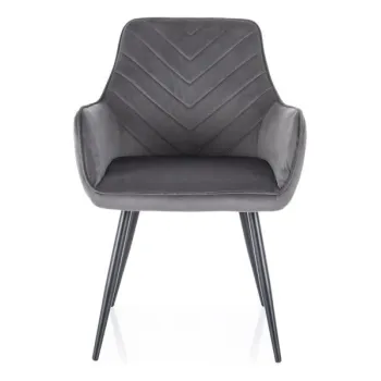 Scaun Fig velvet gri Blu14 imagine