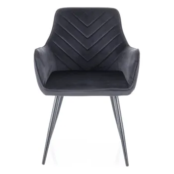 Scaun Fig velvet negru Blu19 imagine