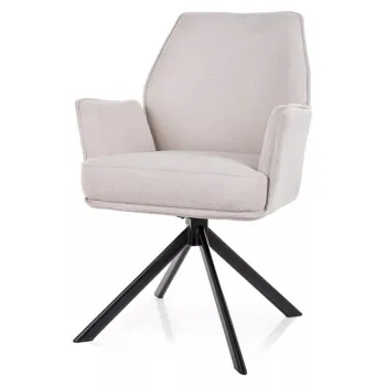 Scaun Hugo bej deschis/negru Brego22 imagine