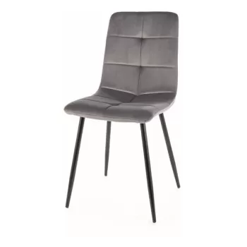 Scaun Ivo velvet gri Blu14 imagine