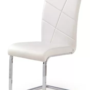 Scaun K108 piele ecologica alb imagine