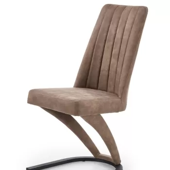 Scaun K338 piele ecologica maro imagine