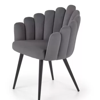 Scaun K410 velvet gri imagine