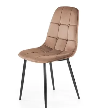 Scaun K417 velvet bej imagine