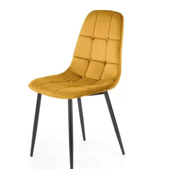 Scaun K417 velvet mustariu imagine