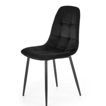 Scaun K417 velvet negru imagine