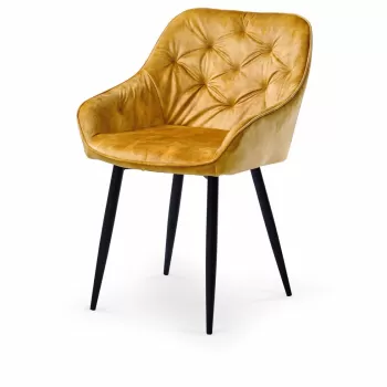 Scaun K418 velvet mustariu imagine