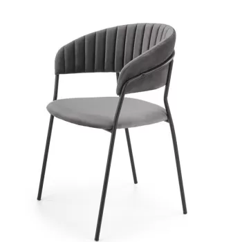 Scaun K426 Velvet Gri - l57 x A54 x H79 cm imagine