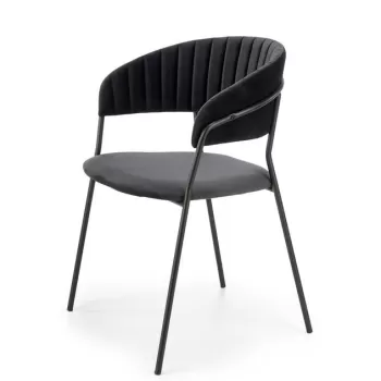 Scaun K426 Velvet Negru - l57 x A54 x H79 cm imagine