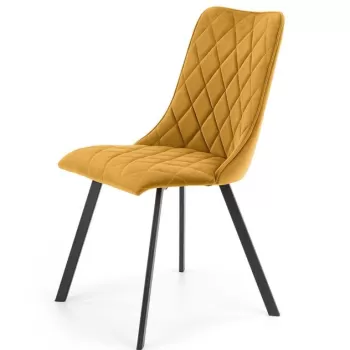 Scaun K450 Velvet Mustariu - l44 x A58 x H85 cm imagine