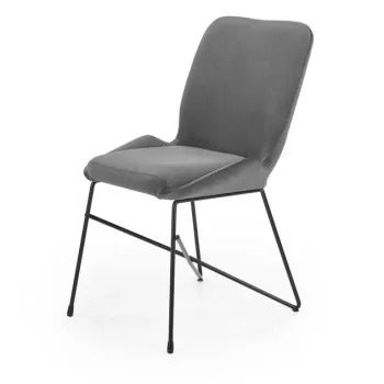 Scaun K454 catifea gri - H83 cm imagine