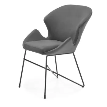Scaun K458 velvet gri - H82 cm imagine
