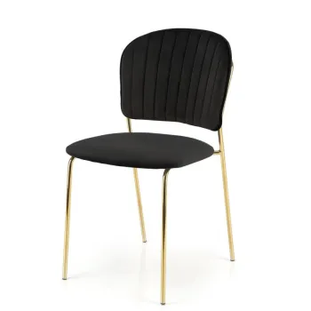 Scaun K499 velvet negru imagine