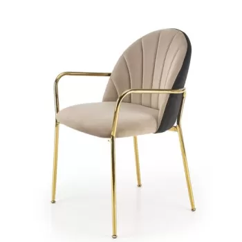 Scaun K500 velvet bej - negru imagine