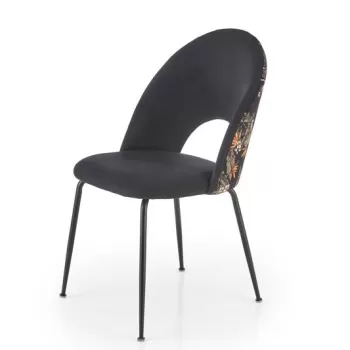 Scaun K505 negru/floral imagine