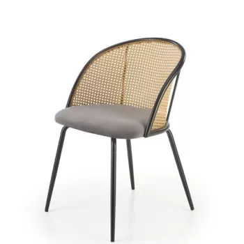 Scaun K508 ratan - velvet gri imagine