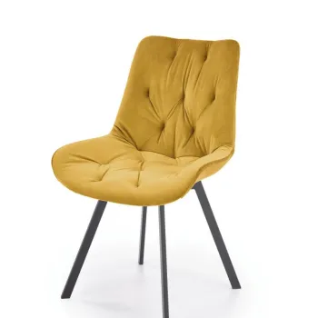 Scaun K519 velvet mustariu imagine