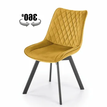 Scaun K520 velvet mustariu imagine