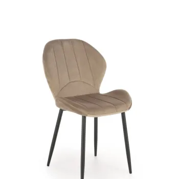 Scaun K538 velvet bej H85 cm imagine