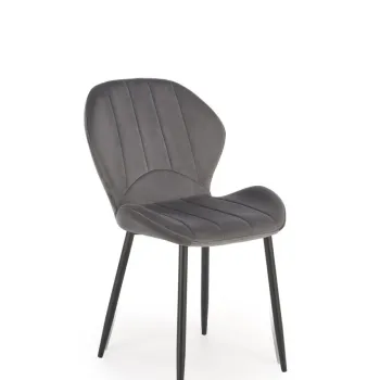 Scaun K538 velvet gri H85 cm imagine