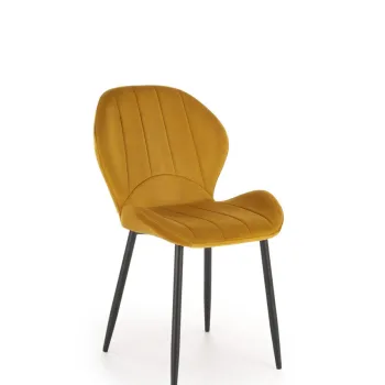 Scaun K538 velvet mustariu H85 cm imagine