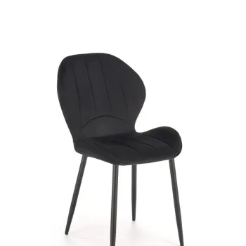 Scaun K538 velvet negru H85 cm imagine