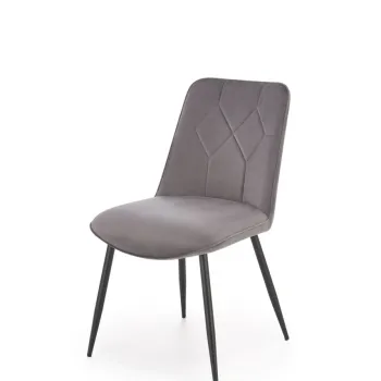 Scaun K539 velvet gri H84 cm imagine