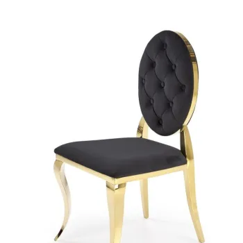 Scaun K556 velvet negru Blu19/auriu BF25 imagine