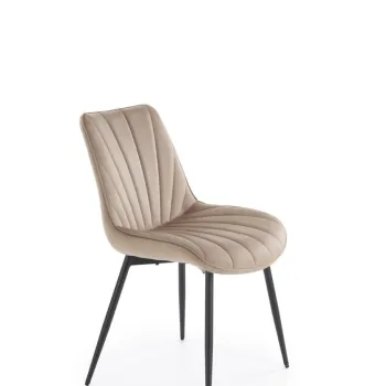 Scaun K589 velvet bej H87 cm imagine