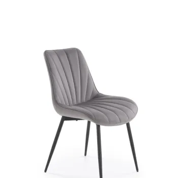 Scaun K589 velvet gri H87 cm imagine