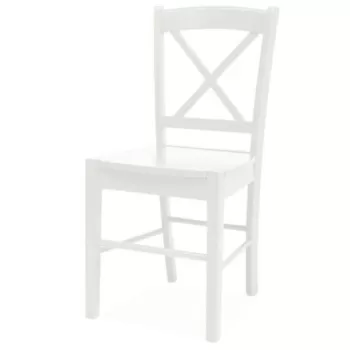 Scaun lemn CD-56 alb - H 85 cm imagine