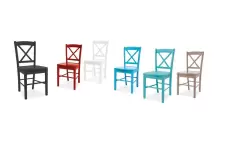 Scaun lemn CD-56 rosu - H 85 cm imagine