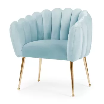 Scaun Lili albastru deschis/gold - H81 cm imagine