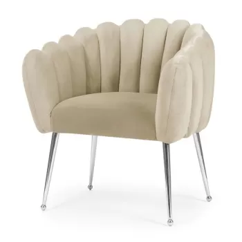 Scaun Lili bej/silver - H81 cm imagine