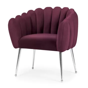 Scaun Lili burgundy/silver - H81 cm imagine