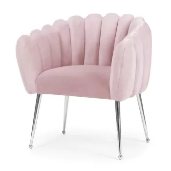 Scaun Lili roz/silver - H81 cm imagine