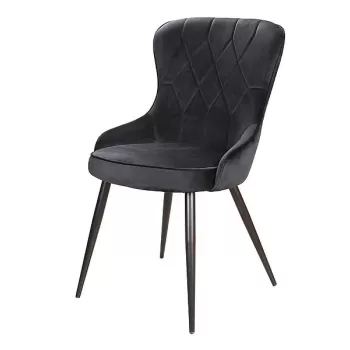 Scaun Lotus velvet negru Blu19 imagine