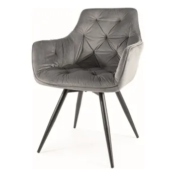 Scaun Mango velvet gri Blu14 imagine